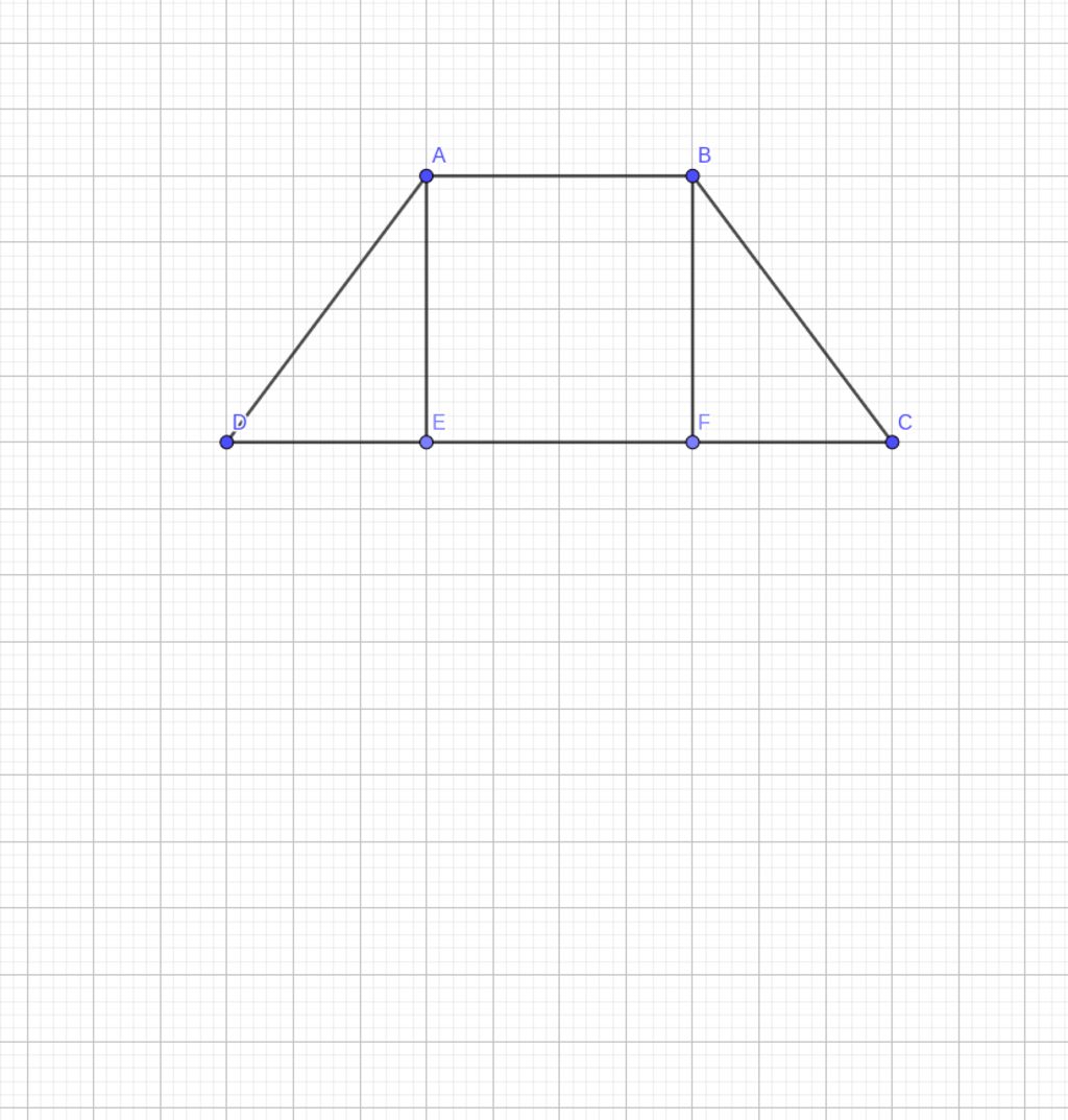 Bài 2. Cho hình thang cân ABCD (AB/ CB). Biết AD=2,1cm, CD=6,0 cm và D =  480 a) Tính độ dài AB b) Tính diện tích hình thang ABCD
