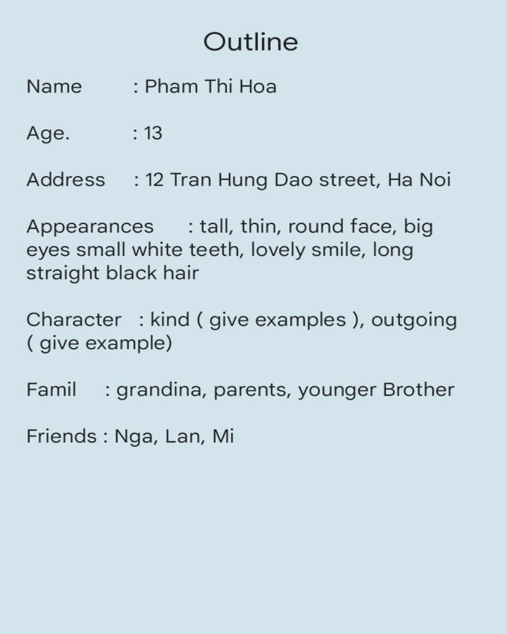 Viết đoạn văn đơn theo dàn ý và sắp xếp hợp lý, thêm nhiều phần ví dụ ...