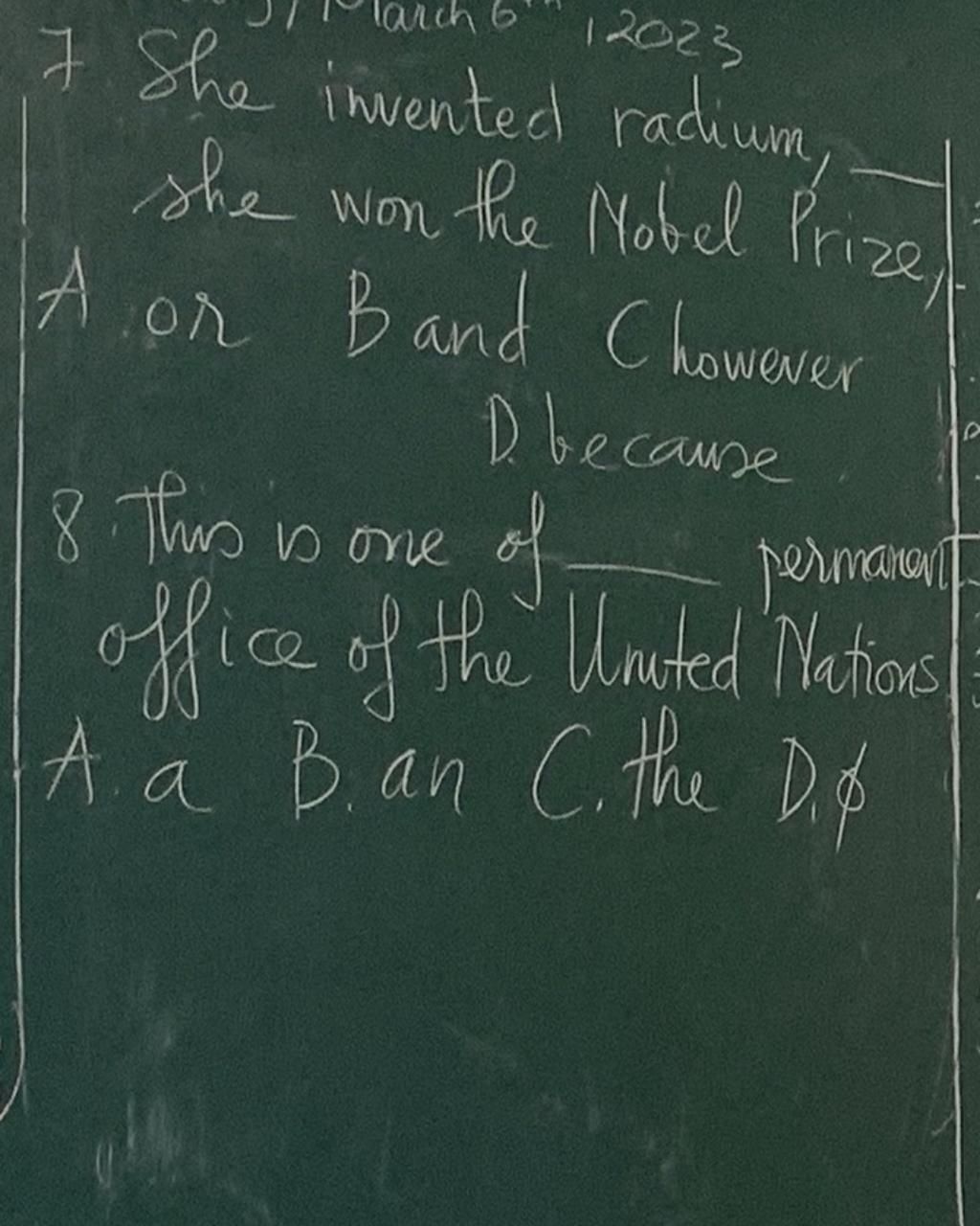 Who Made Radium March 12023 7 She invented radium, she won the Nobel Prize, A or Band ...