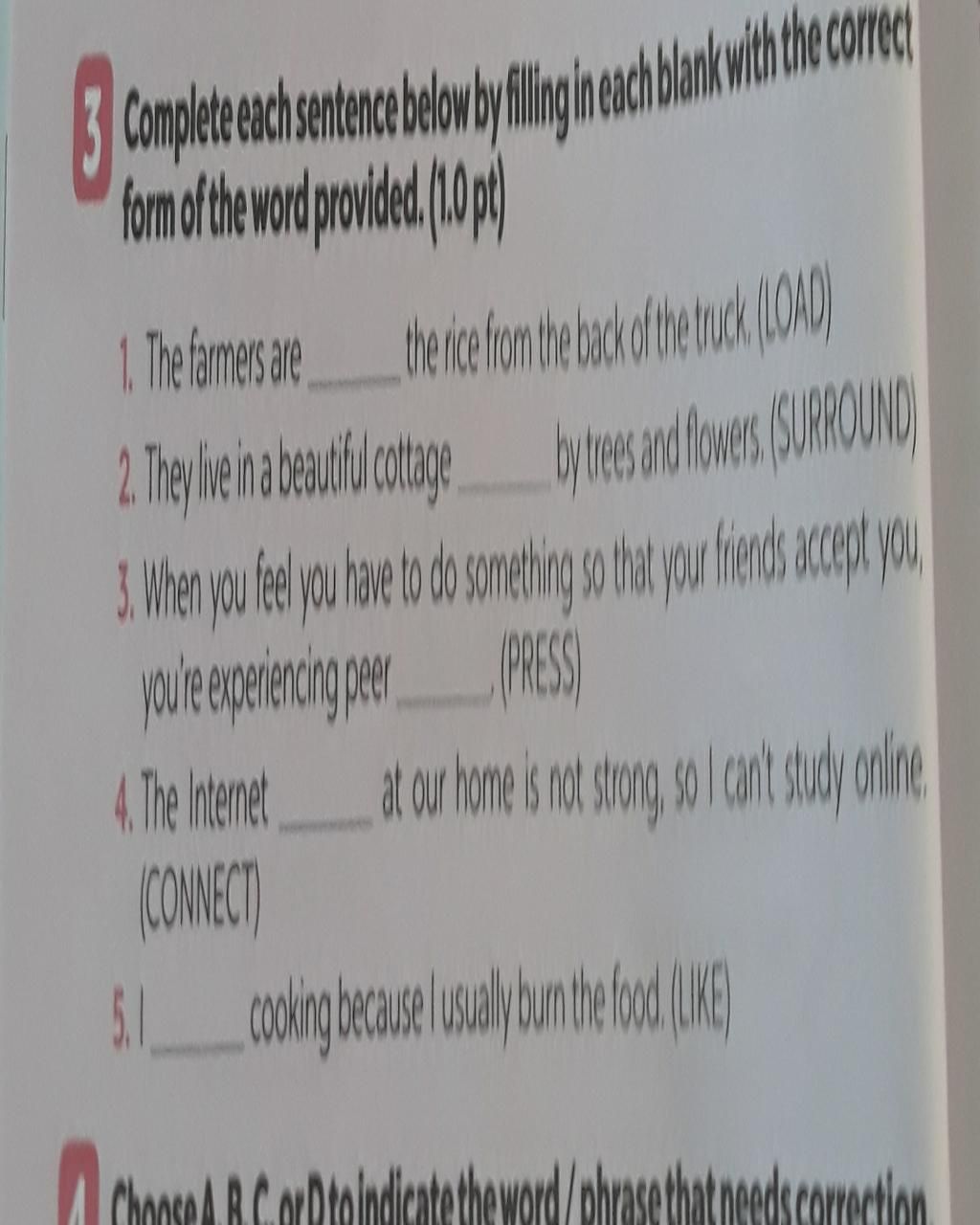 Sentence With Rice 3 Complete each sentence below by fillig in each blank with the correct ...