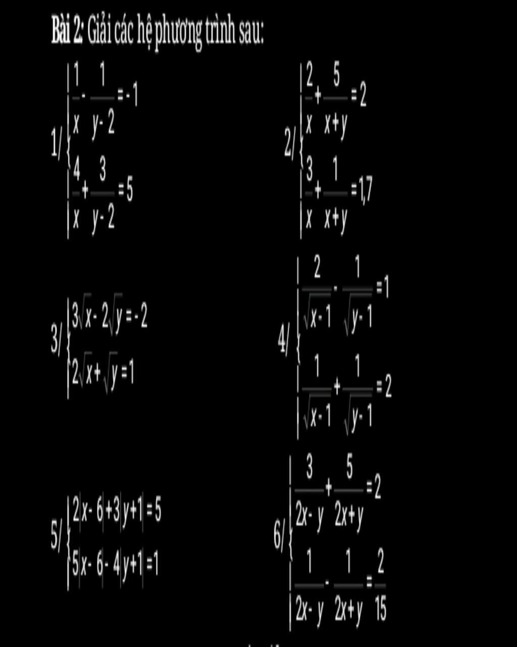 B i 2 Gi i C c H Ph ng Tr nh Sau X 1 Y 2 3 1 5 X X y 3 1 X Xty b-i-2-gi-i-c-c-h-ph-ng-tr-nh-sau-x-1-y-2-3-1-5-x-x-y-3-1-x-xty