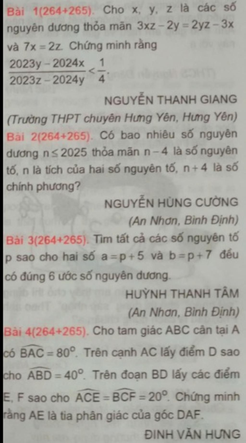 B i 1 264 265 Cho X Y Z L C c S Nguy n D ng Th a M n 3xz 2y b-i-1-264-265-cho-x-y-z-l-c-c-s-nguy-n-d-ng-th-a-m-n-3xz-2y